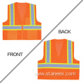 high visibility security orange reflective safety vests